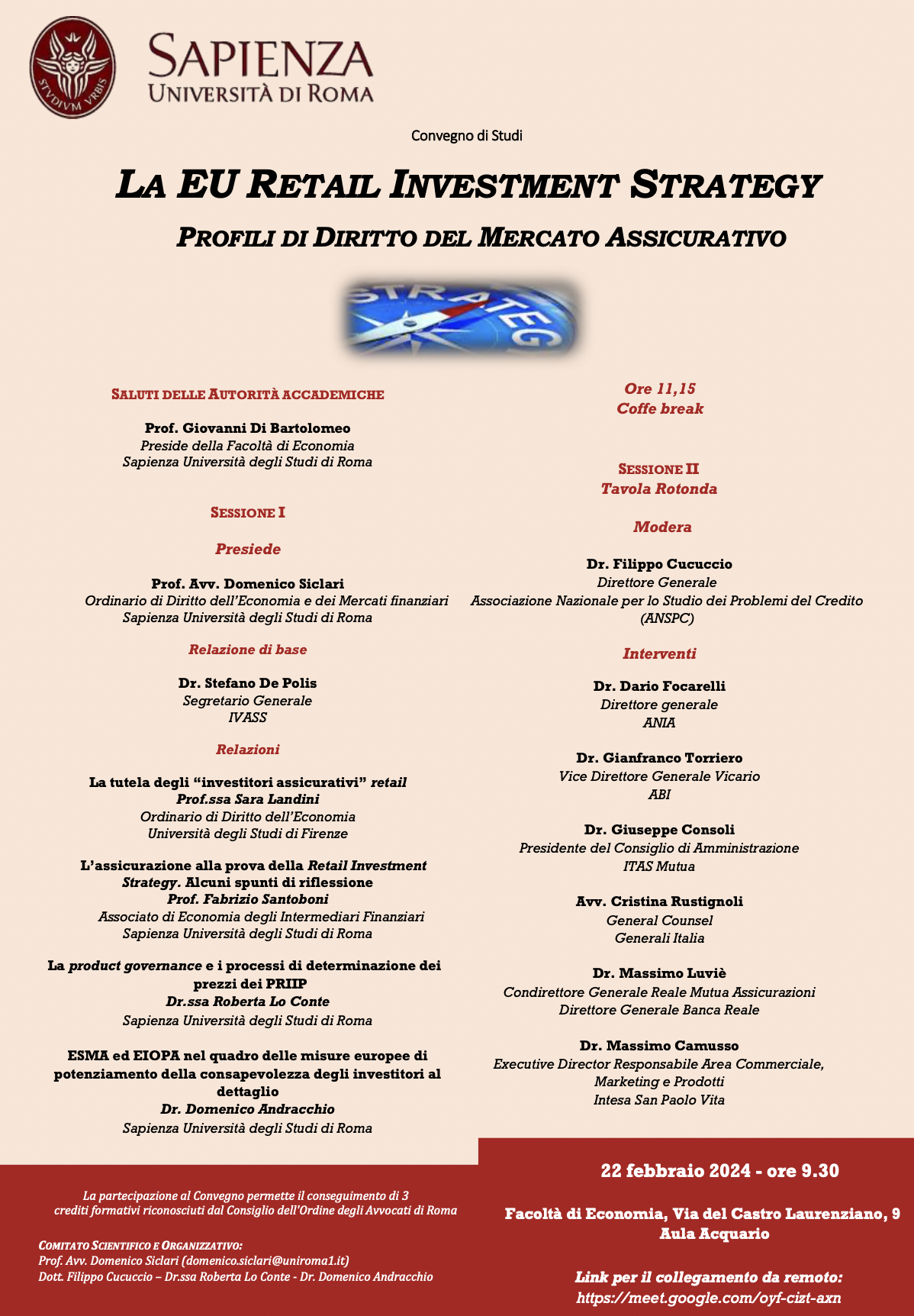 La EU Retail Investment Strategy. Profili di diritto del mercato assicurativo
